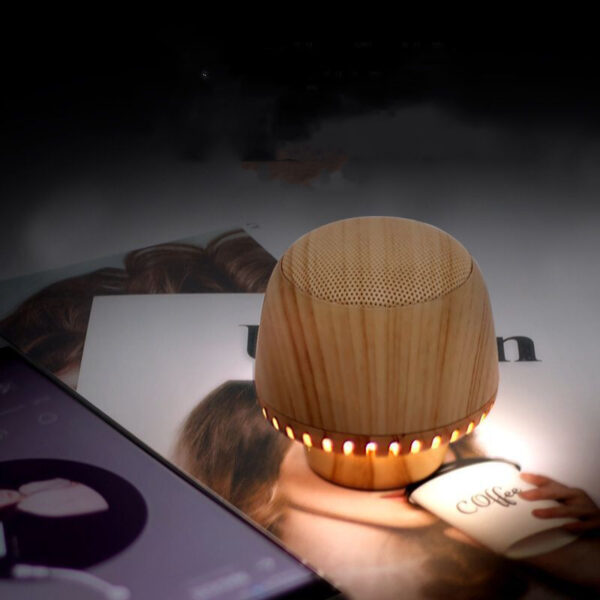 Portable Mushroom Small Audio TWS Pair Box LED With Night Light - Image 2