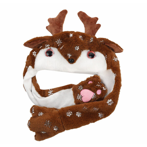 Novel Movable Christmas Cute Santa Claus Snowman Elk Hat - Image 4