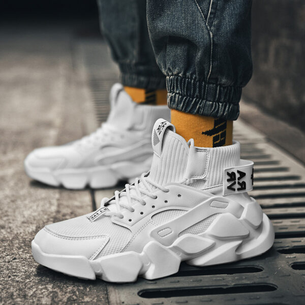 Men's shoes socks shoes men's high-top casual shoes - Image 3