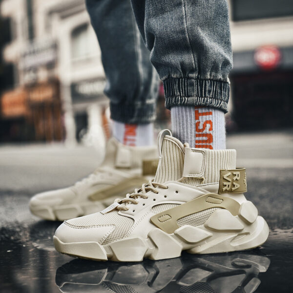 Men's shoes socks shoes men's high-top casual shoes - Image 5