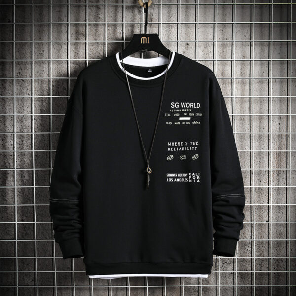 Men's Loose Bottoming Shirt Pullover Top - Image 5