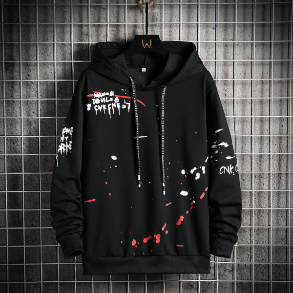 Youth Fashion Hooded Men's Casual Sweater - Image 3