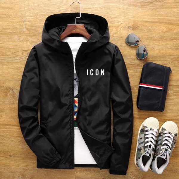 New Men's Casual Hooded Bomber Jacket Spring And Autumn - Image 5