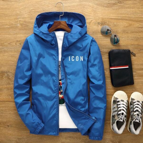 New Men's Casual Hooded Bomber Jacket Spring And Autumn - Image 2