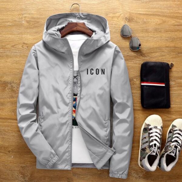 New Men's Casual Hooded Bomber Jacket Spring And Autumn - Image 3