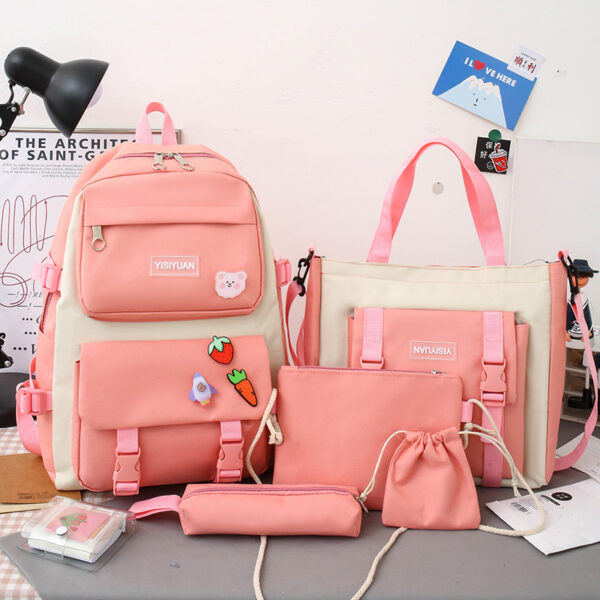 Canvas Backpack Women Korean Harajuku - Image 5