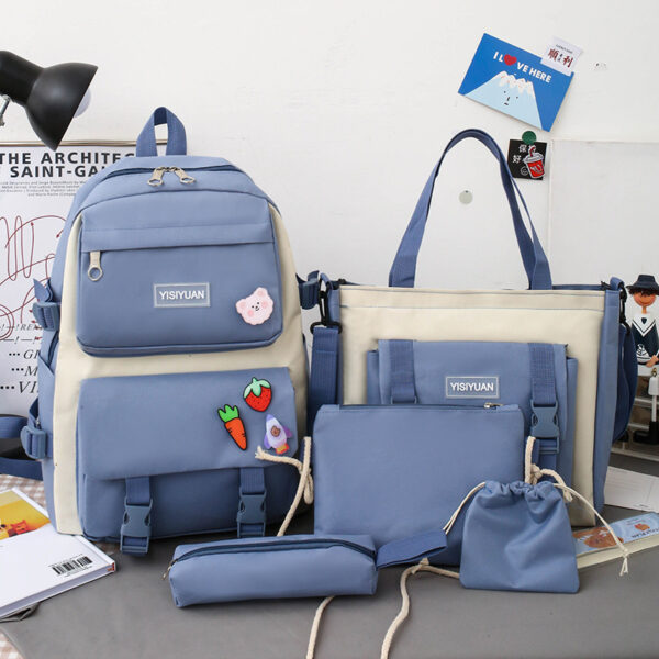 Canvas Backpack Women Korean Harajuku - Image 2