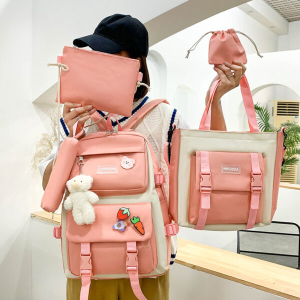 Canvas Backpack Women Korean Harajuku - Image 6