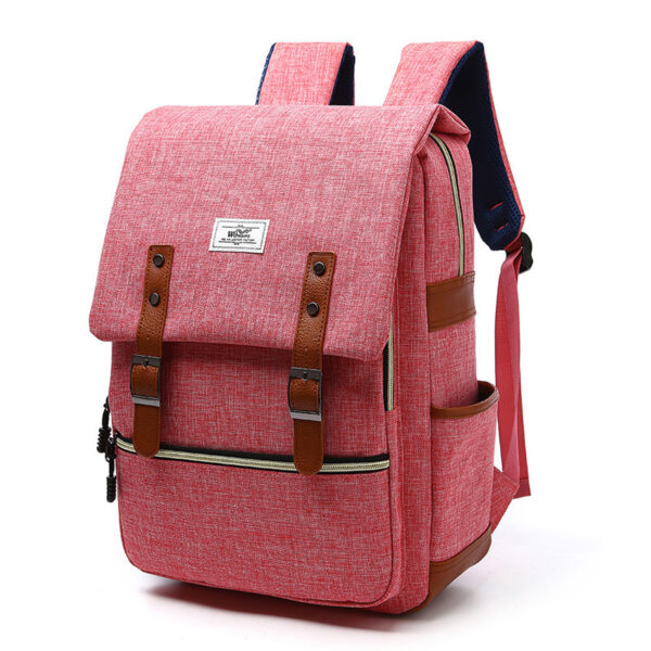 Vintage men women canvas backpacks school bags for teenage girls laptop backpack with USB charging fashion travel - Image 2