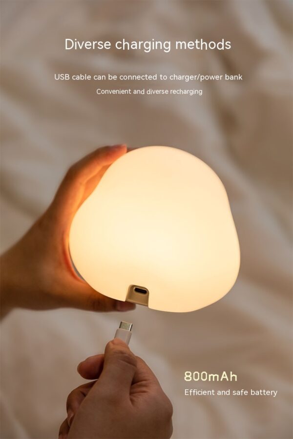 Cute Duck LED Night Lamp Cartoon Silicone USB Rechargeable Sleeping Light Touch Sensor Timing Bedroom Bedside Lamp For Kid Gift Home Décor - Image 2