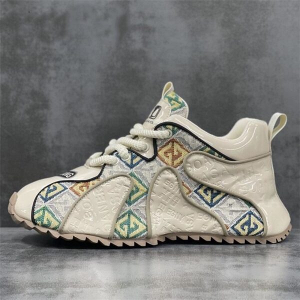 Fashion Youth Embroidery Stitching Thick Bottom Lightweight Men's Shoes - Image 4