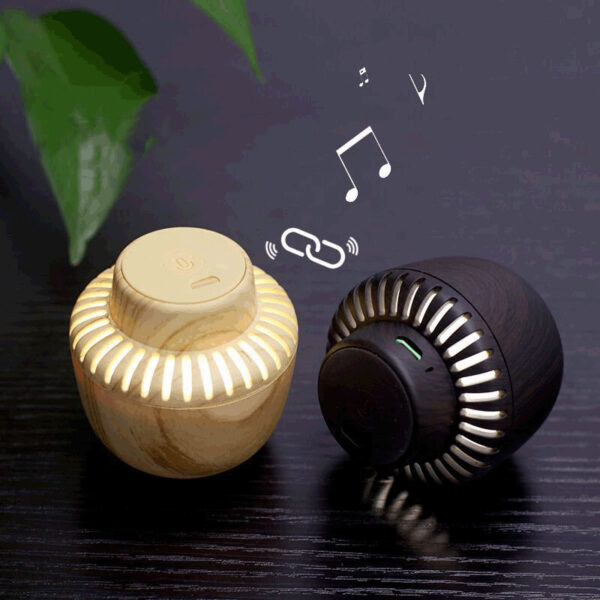 Portable Mushroom Small Audio TWS Pair Box LED With Night Light - Image 3