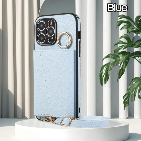 Cross-body Lanyard Card Phone Case - Image 6