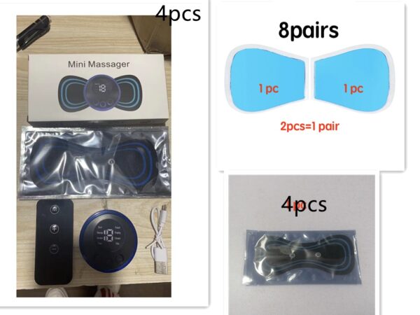Mini Massage Pad Smart LCD Display Electrotherapy Massager Cervical Spine Waist Back Butterfly Instrument Pocket - Image 5