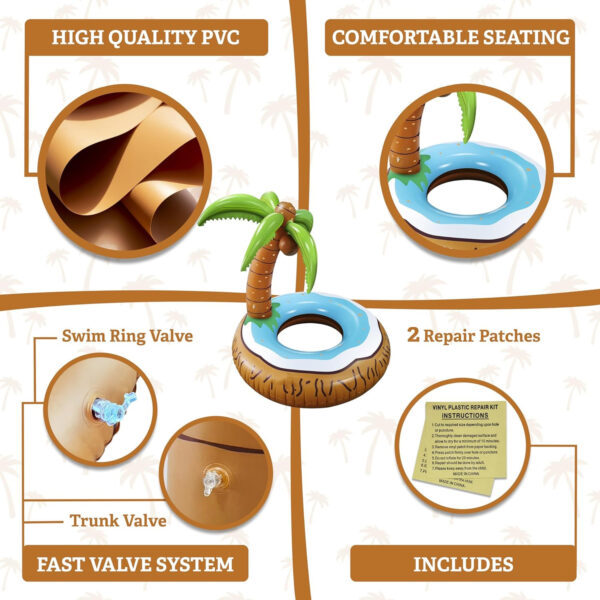 Simple Printed Coconut Tree Inflatable Backrest Recliner - Image 3