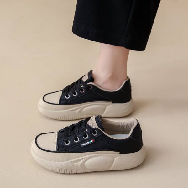 Lightweight Casual Sneaker Women's Soft Bottom Running Shock Absorption Genuine Leather - Image 2