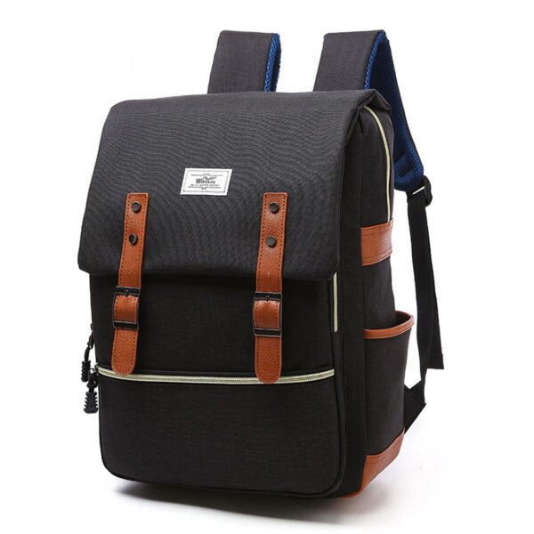 Vintage men women canvas backpacks school bags for teenage girls laptop backpack with USB charging fashion travel - Image 9