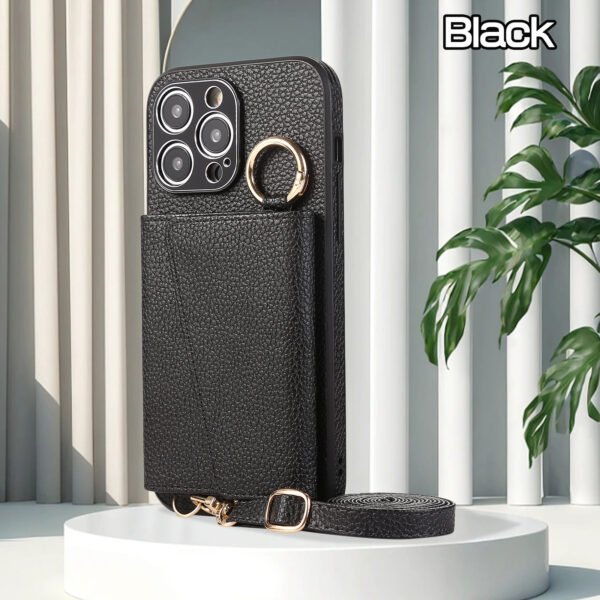 Cross-body Lanyard Card Phone Case - Image 4