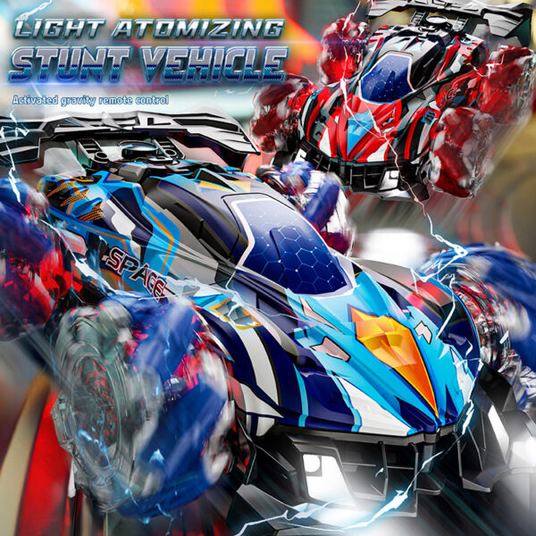 F1 RC Gesture Sensing Stunt Remote Control Car Light Music Four-Wheel Drive Off-Road Racing Toy Simulated Spray Children's Toy Gift - Image 9