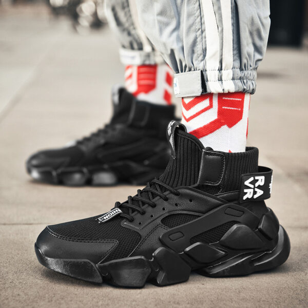Men's shoes socks shoes men's high-top casual shoes - Image 2