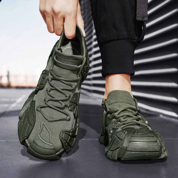 Fashion Lace Up Sock Shoes Men's Personalized Lightweight Running Walking Sneakers Thick Bottom Sneakers - Image 7