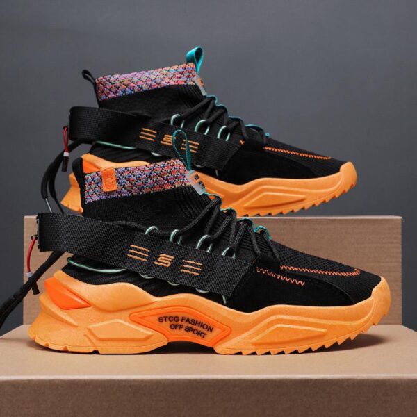 Men's Fashion High Top Leisure Board Shoes - Image 5