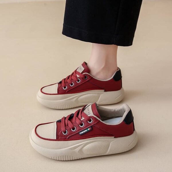 Lightweight Casual Sneaker Women's Soft Bottom Running Shock Absorption Genuine Leather - Image 7