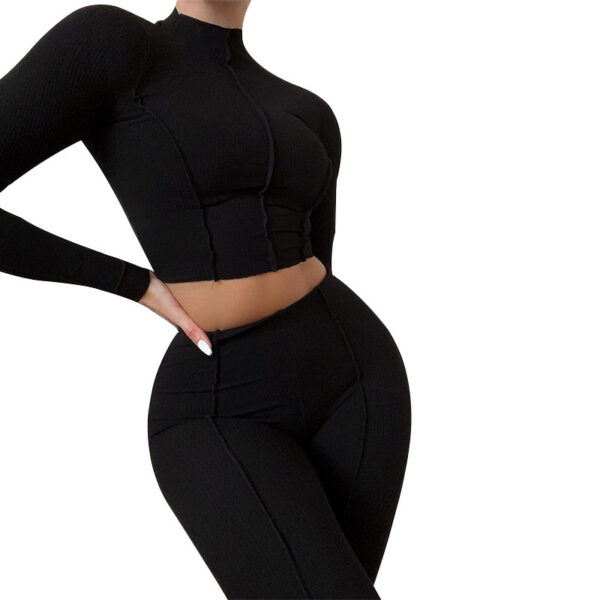 Reverse Wear Design Sense High Waist Slim Breathable Leisure Sports Suit - Image 2
