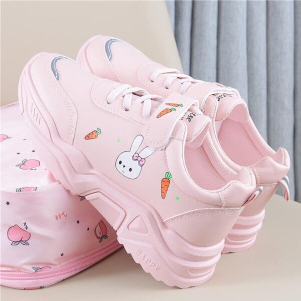 Spring And Autumn Primary School Students Casual All-match Pu Running Shoes - Image 5