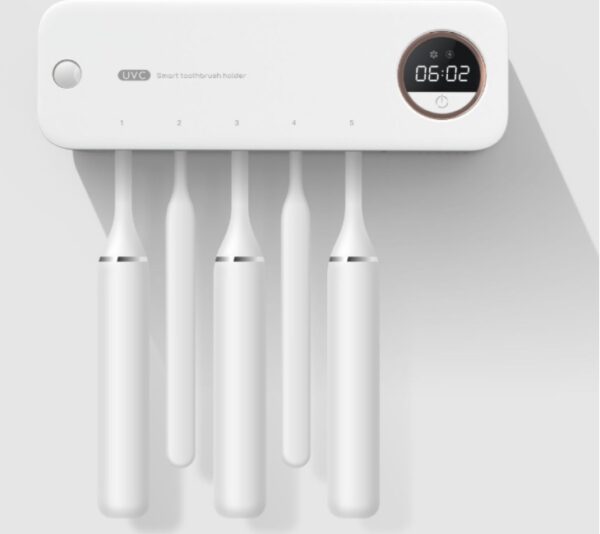 UV Toothbrush Holder Sterilizer Rechargeable Tooth Brush With LED Display Drying Wall-mounted For Bathroom Accessor - Image 6