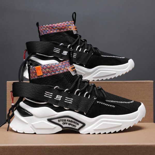 Men's Fashion High Top Leisure Board Shoes - Image 4