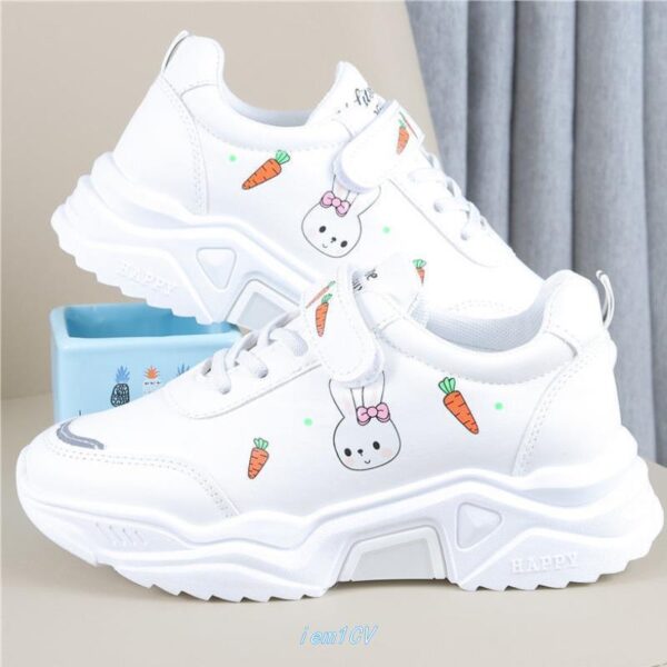 Spring And Autumn Primary School Students Casual All-match Pu Running Shoes - Image 4