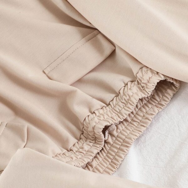 V072 Simple Korean Ins Autumn And Winter New Short V-neck Color Matching Top - Image 4