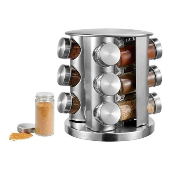 12 Pots Tempered Glass Door With Swivel Holder - Image 5