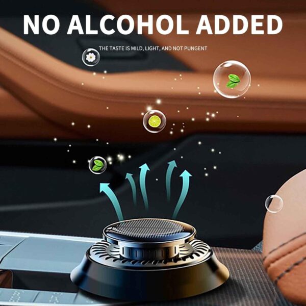 Car Air Freshener, Solar Rotating Car Essential Oil Diffuser, Car Interior Decor Accessories, Odor Eliminator For Car Office Home Car Aromatherapy Car Essential Oil Diffuser Auto Diffuser - Image 4
