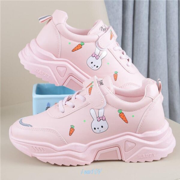 Spring And Autumn Primary School Students Casual All-match Pu Running Shoes - Image 6