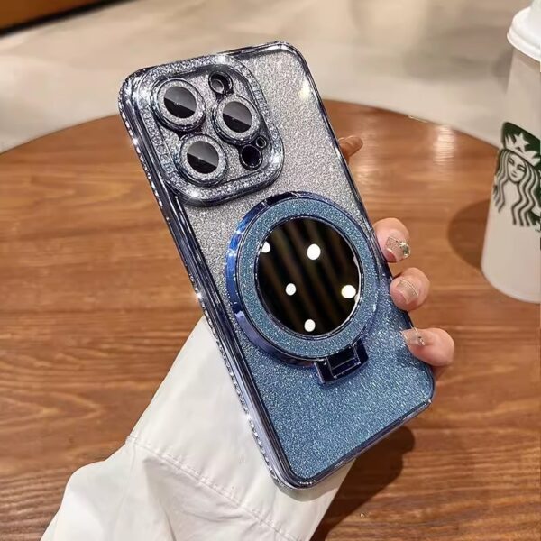 Makeup Mirror Bracket Phone Case Glitter Protective Cover - Image 7
