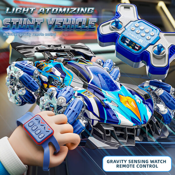 F1 RC Gesture Sensing Stunt Remote Control Car Light Music Four-Wheel Drive Off-Road Racing Toy Simulated Spray Children's Toy Gift - Image 6