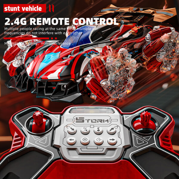 F1 RC Gesture Sensing Stunt Remote Control Car Light Music Four-Wheel Drive Off-Road Racing Toy Simulated Spray Children's Toy Gift - Image 2