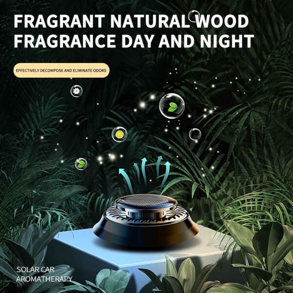 Car Air Freshener, Solar Rotating Car Essential Oil Diffuser, Car Interior Decor Accessories, Odor Eliminator For Car Office Home Car Aromatherapy Car Essential Oil Diffuser Auto Diffuser - Image 7