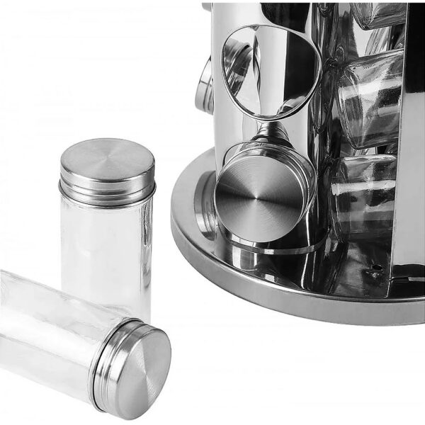 12 Pots Tempered Glass Door With Swivel Holder - Image 3
