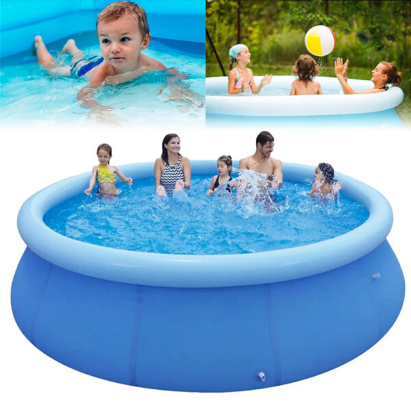Swimming Pool Edge Inflatable 2490 Litres PVC Resistant Round