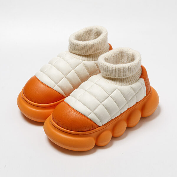 Heel Indoor Warmth Outdoor Snow Boots Lovers Thick Soled Cotton Shoes Mens Autumn And Winter - Image 2