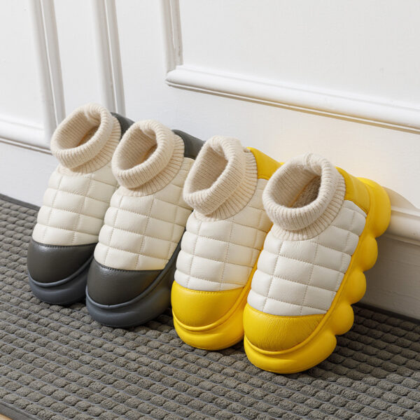 Heel Indoor Warmth Outdoor Snow Boots Lovers Thick Soled Cotton Shoes Mens Autumn And Winter - Image 9