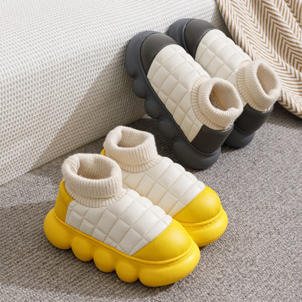 Heel Indoor Warmth Outdoor Snow Boots Lovers Thick Soled Cotton Shoes Mens Autumn And Winter - Image 10