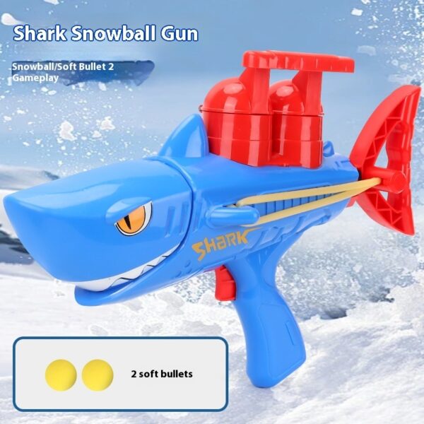 Children's Shark Snowball Gun Snow Outdoor Toys - Image 3