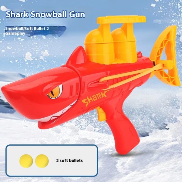 Children's Shark Snowball Gun Snow Outdoor Toys - Image 4