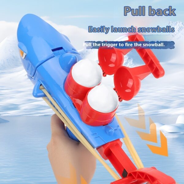 Children's Shark Snowball Gun Snow Outdoor Toys - Image 5
