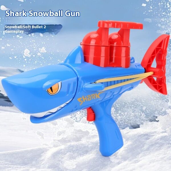 Children's Shark Snowball Gun Snow Outdoor Toys - Image 2